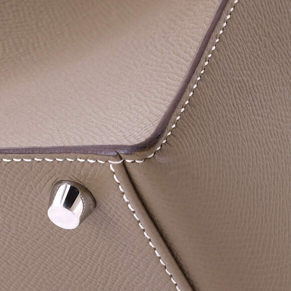 Hermes Kelly Handbag Grey Epsom With #186295H19B - Picture 9 of 9